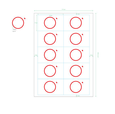 Chapas de pré-instalação / pré-instalação de RFID A4 Ic Fudan F08 para produção de cartões RFID