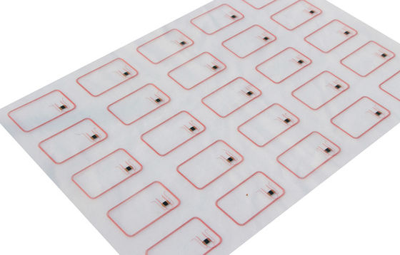 5x5 Pvc Rfid Inlay / Prelam Sheets Para Cartões Rfid Produção F1108 TK4168 Chip