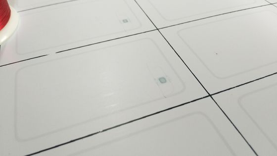 5x5 Pvc Rfid Inlay / Prelam Sheets Para Cartões Rfid Produção F1108 TK4168 Chip