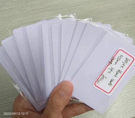 Cartões de Pvc em branco em branco imprimíveis por jato de tinta Cr 80 0,4 mm 0,5 mm Para produção de cartões