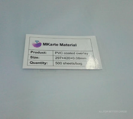 0.04-0.1mm Espessura A3 ou revestimento de PVC sob medida MCO-W Alto ponto de resistência e resistência à tração