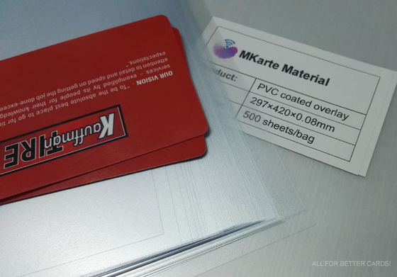 Vicat 5kg 72±2 C PVC Transparent Card Acessível e durável com taxa de encolhimento por aquecimento ≤ 10% Produção de cartão bancário