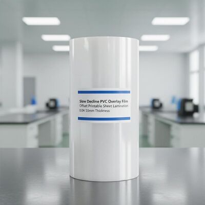 Película de sobreposição de PVC imprimível com deslocamento de declínio lento, com 0,04-0,10 mm de espessura para laminação de cartões