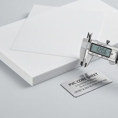 0.12-0.76mm espessura Matte ambos os lados folha de núcleo de PVC com 77 + 2 ° C Vicat ponto para offset e serigrafia