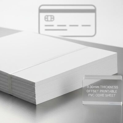 0.30mm Espessura Offset Impressão PVC folha de núcleo para produção de cartão bancário