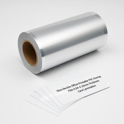 Película de sobreposição de PVC imprimível com deslocamento de declínio lento, com 0,04-0,10 mm de espessura para laminação de cartões