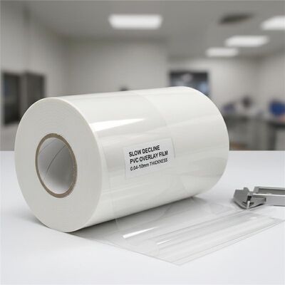 Película de sobreposição de PVC imprimível com deslocamento de declínio lento, com 0,04-0,10 mm de espessura para laminação de cartões