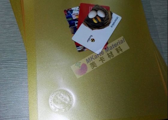 Folhas finas imprimíveis do Pvc do ouro para a produção plástica da folha do cartão