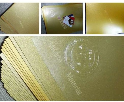 Cor Digital do ouro que imprime folhas do PVC para a laminação plástica do cartão