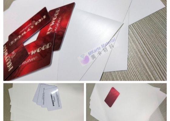Folha plástica dura fina do núcleo do cartão do branco PETG para a produção do corpo do cartão de PETG