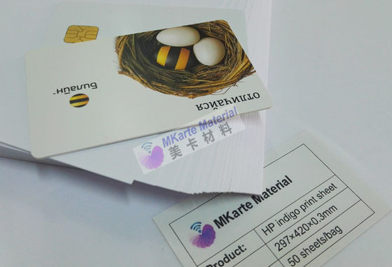 Índigo material única Digital tomada partido de Smart Card HP da resistência do envelhecimento que imprime a folha do PVC