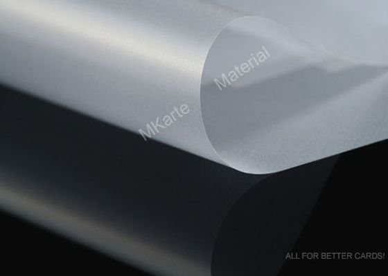 O PVC lustroso transparente do cartão de banco de 1.0mm revestiu a folha de prova