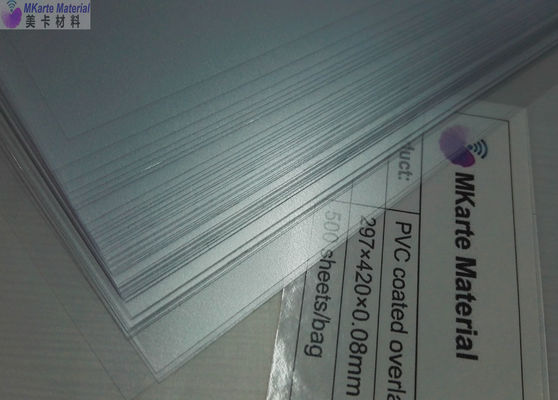 o PVC do tamanho A3 de 0.08mm revestiu a folha de prova para o material do corpo do cartão do PVC