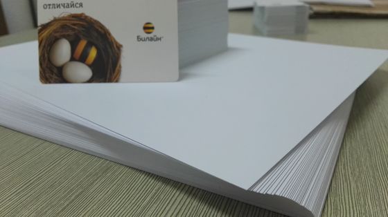 Imagens altas Konica Digital da definição que imprime folhas do Pvc para a produção do cartão do Pvc