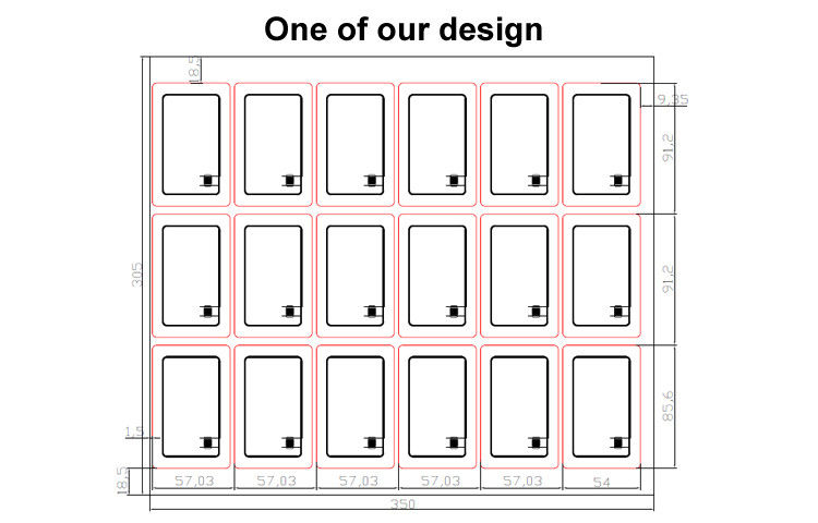 PVC RFID Card Inlay / Prelam Sheet With ID TK4168/IC F08 Chip Para Produção de Cartões RFID Inteligentes