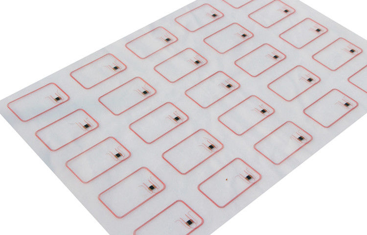 5x5 Pvc Rfid Inlay / Prelam Sheets Para Cartões Rfid Produção F1108 TK4168 Chip