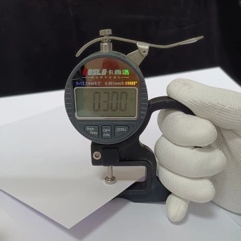 Vicat Point Cerca de 74-80 Folha PETG durável para produção de cartão de corpo Alta transparência e versatilidade