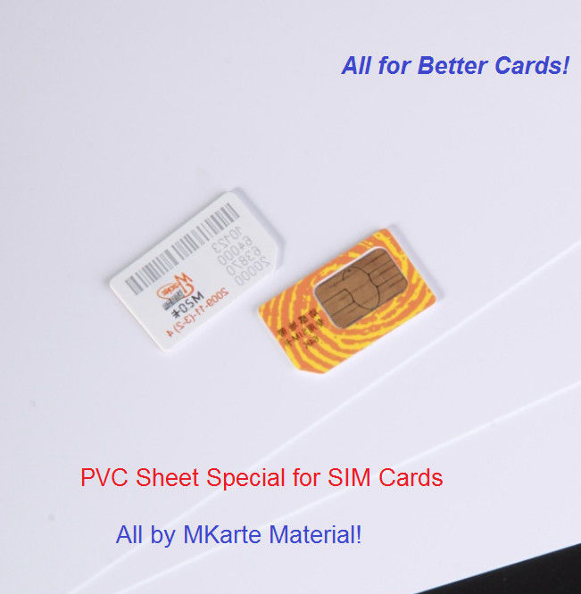 Folha plástica especial do Pvc dos materiais de folha para a produção do corpo do cartão de SIM