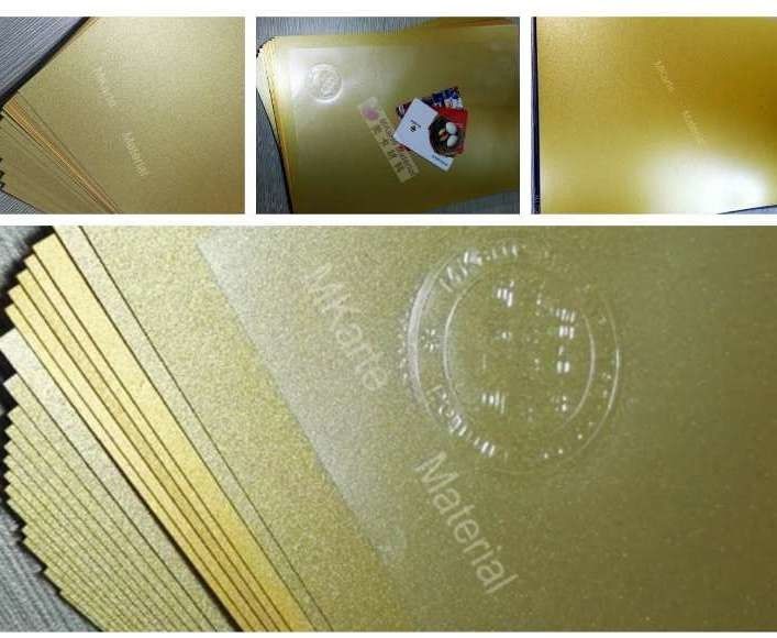 Cor Digital do ouro que imprime folhas do PVC para a laminação plástica do cartão